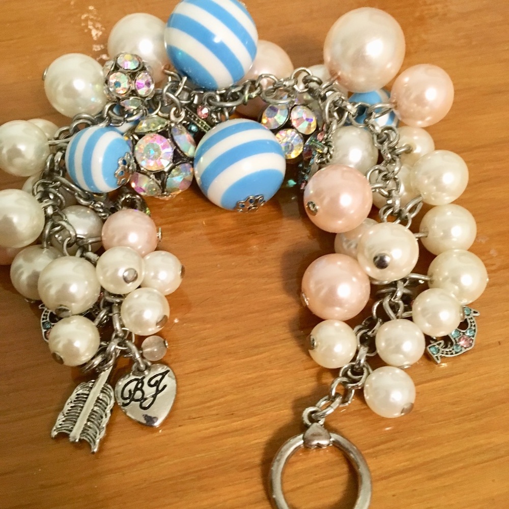Betsy Johnson Anchors Away Chunky Pearl Bracelet